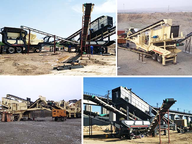 各種高科技建筑垃圾移動破碎機現場 各種高科技建筑垃圾移動破碎機現場