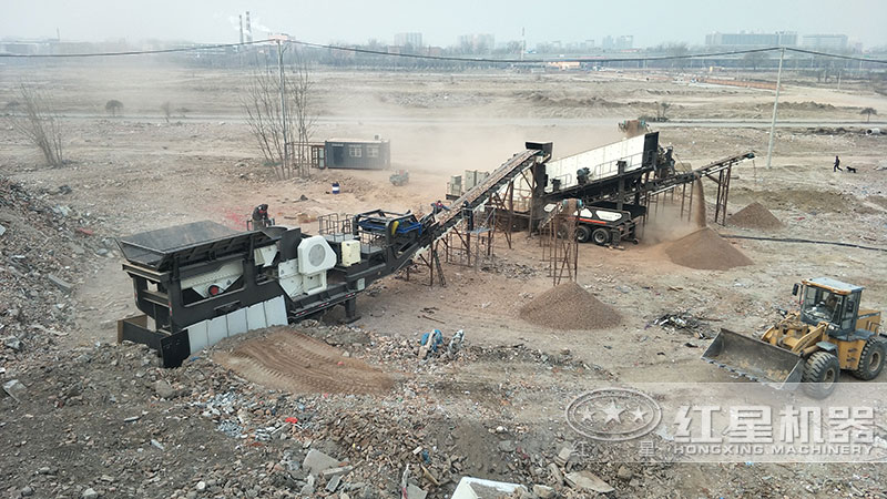 北京大興時產380噸建筑垃圾制沙機現場 北京大興時產380噸建筑垃圾制沙機現場
