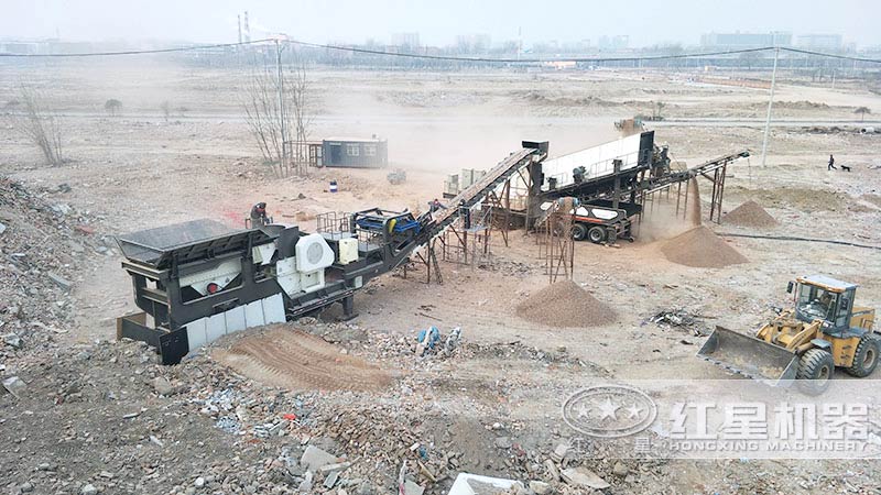 位于北京大興區的建筑垃圾回收處理生產廠 位于北京大興區的建筑垃圾回收處理生產廠