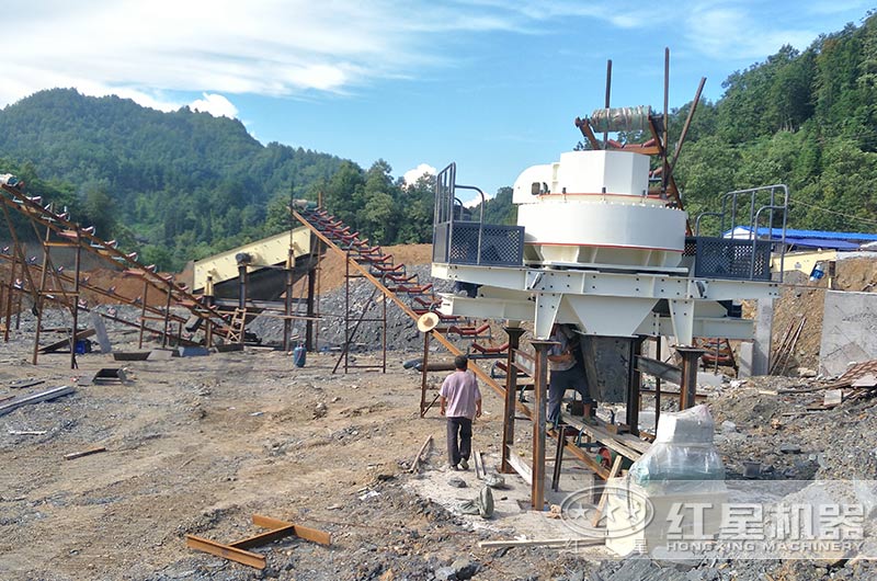 時產100噸石英砂生產搭建現場 時產100噸石英砂生產搭建現場
