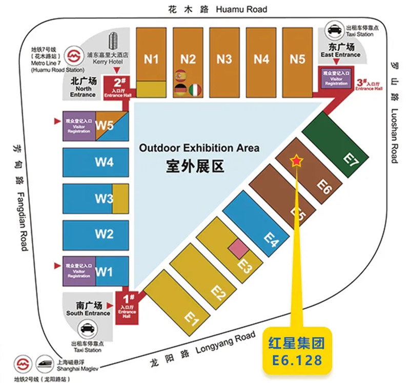 展會(huì)出入口分布位置詳圖 展會(huì)出入口分布位置詳圖