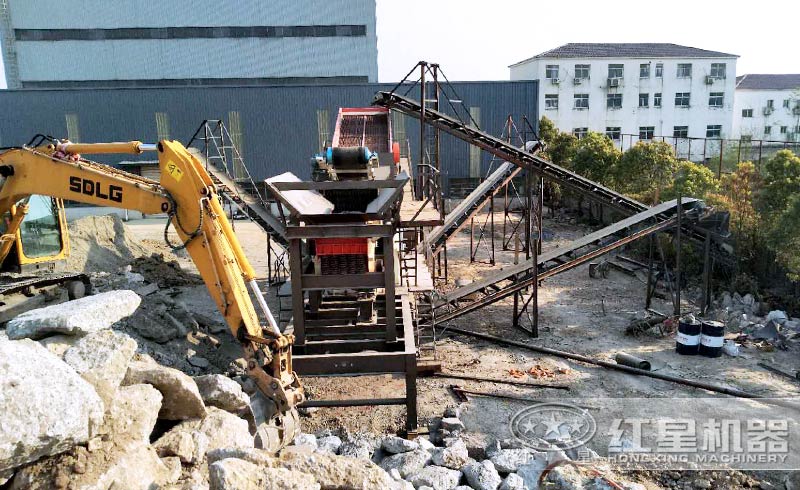 建筑垃圾破碎現(xiàn)場 建筑垃圾破碎現(xiàn)場