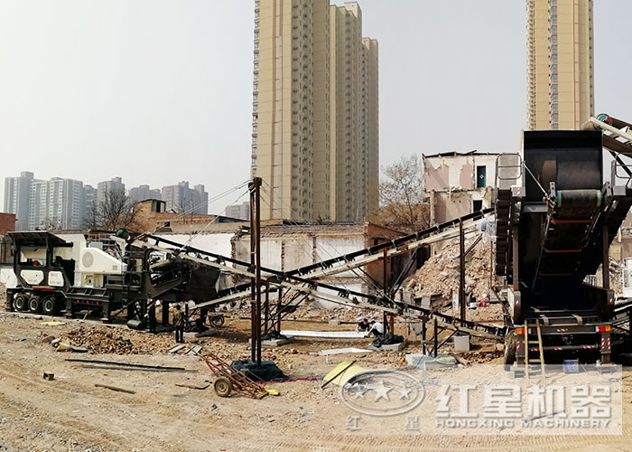 建筑垃圾破碎機處理建筑垃圾現場 建筑垃圾破碎機處理建筑垃圾現場