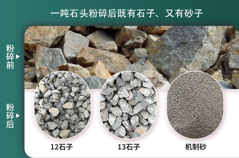 一噸石頭能粉碎出各種規格石子 一噸石頭能粉碎出各種規格石子