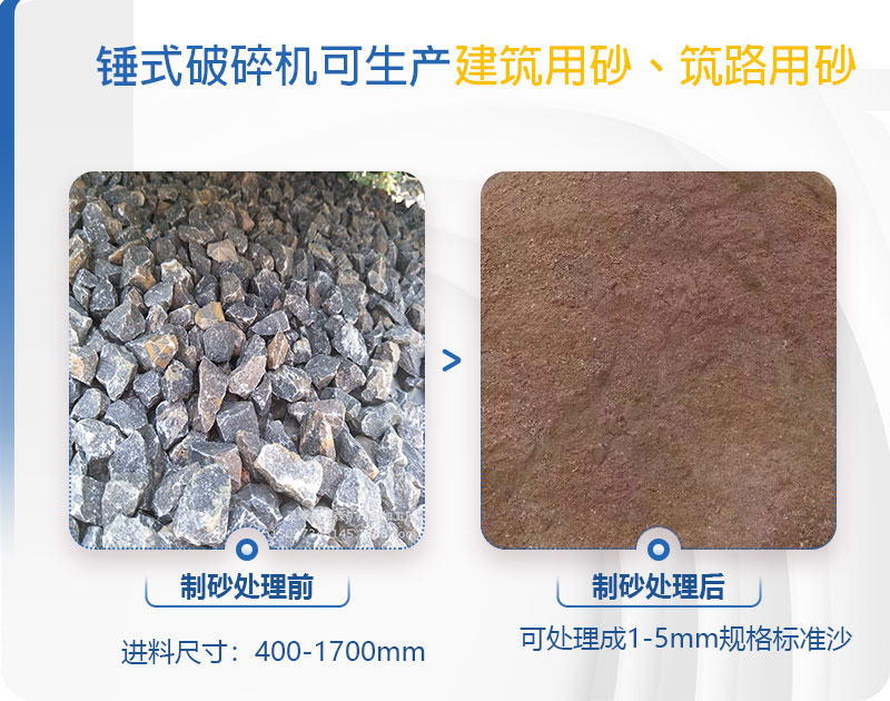 pcz1615重錘破制砂前后對比圖 pcz1615重錘破制砂前后對比圖